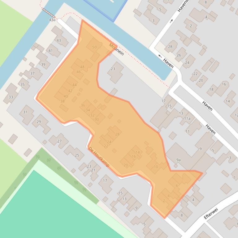 Kaart van postcodegebied 9221SB.