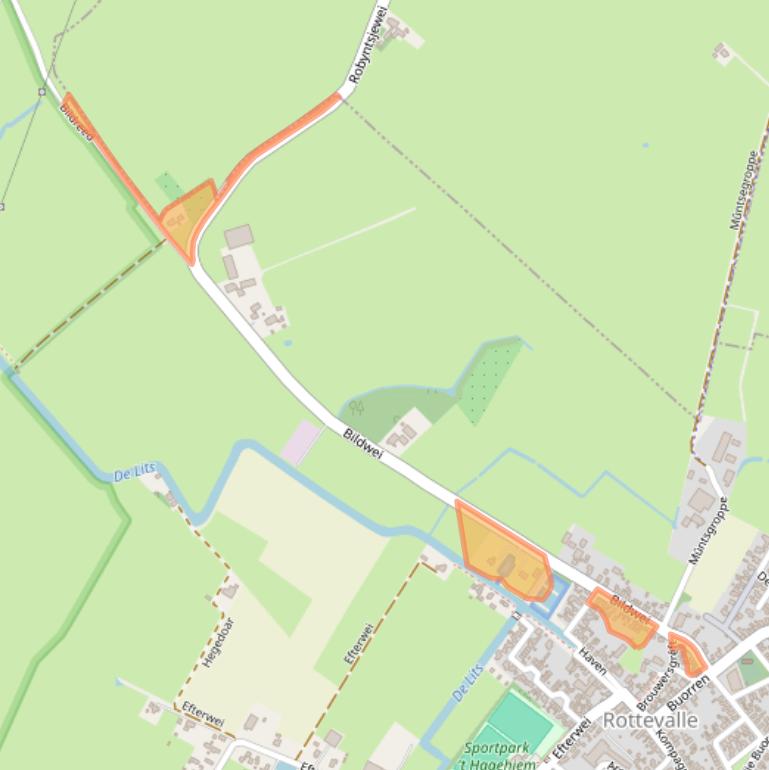 Kaart van postcodegebied 9221SH.