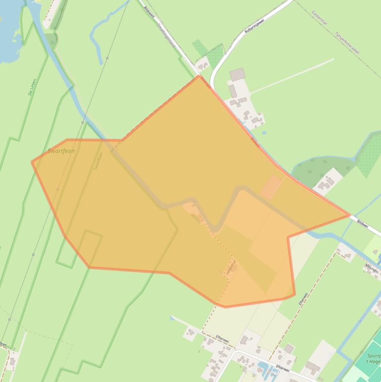 Kaart van postcodegebied 9221SL.