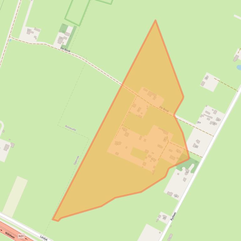 Kaart van postcodegebied 9221SM.