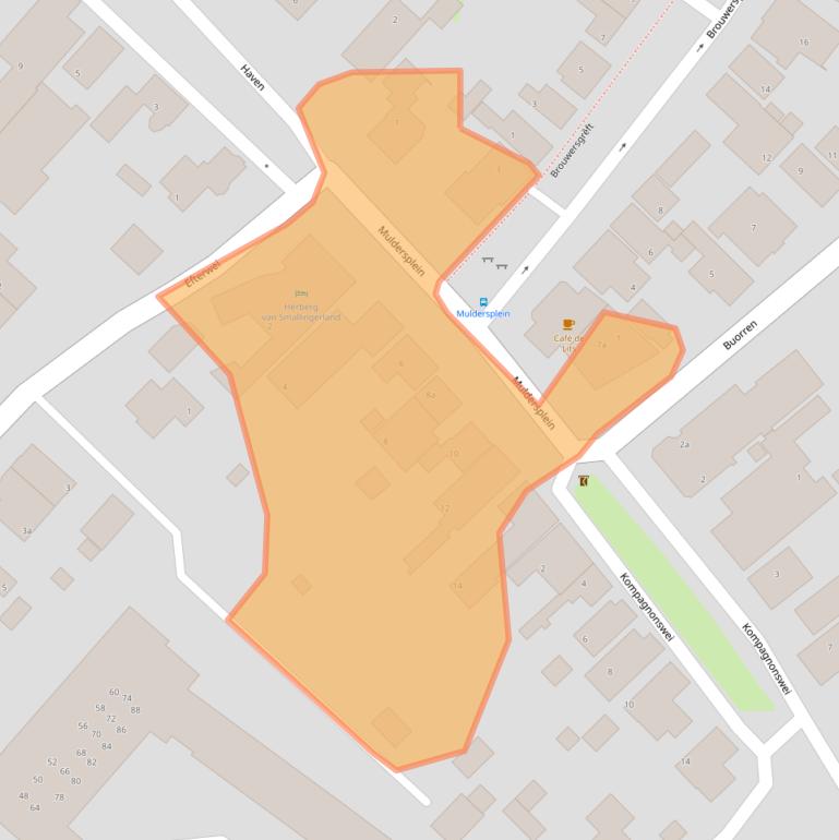 Kaart van postcodegebied 9221SP.