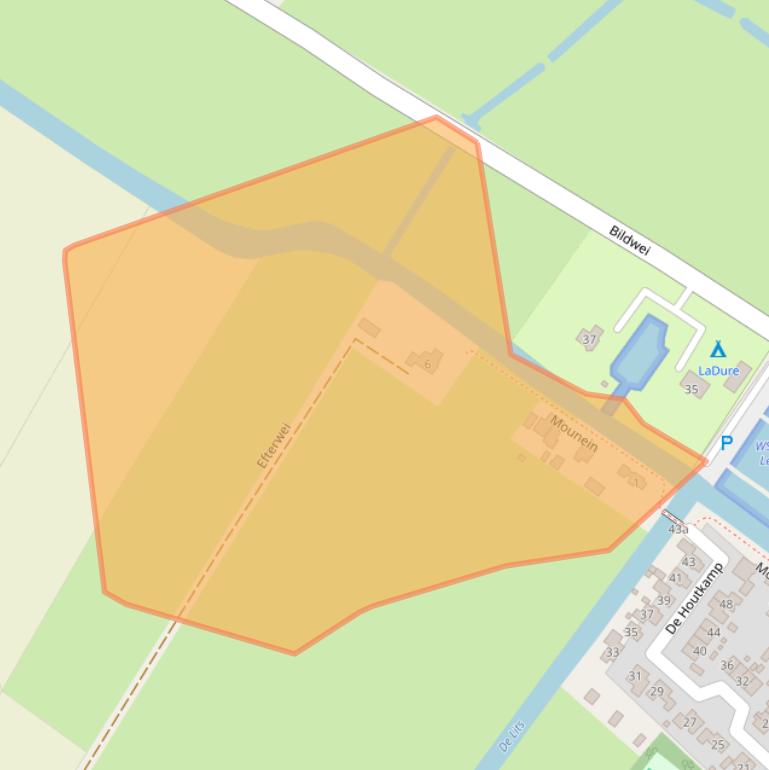 Kaart van postcodegebied 9221ST.