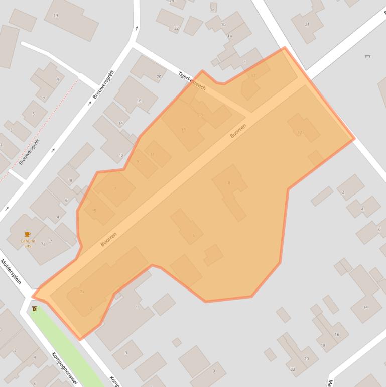 Kaart van postcodegebied 9221TA.