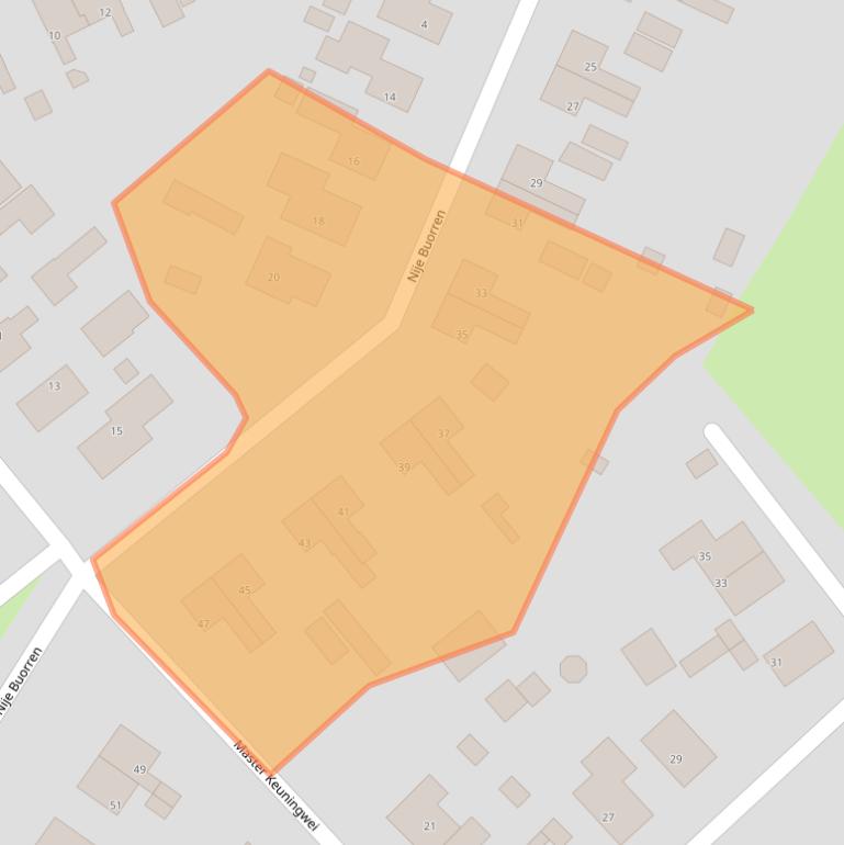 Kaart van postcodegebied 9221TK.