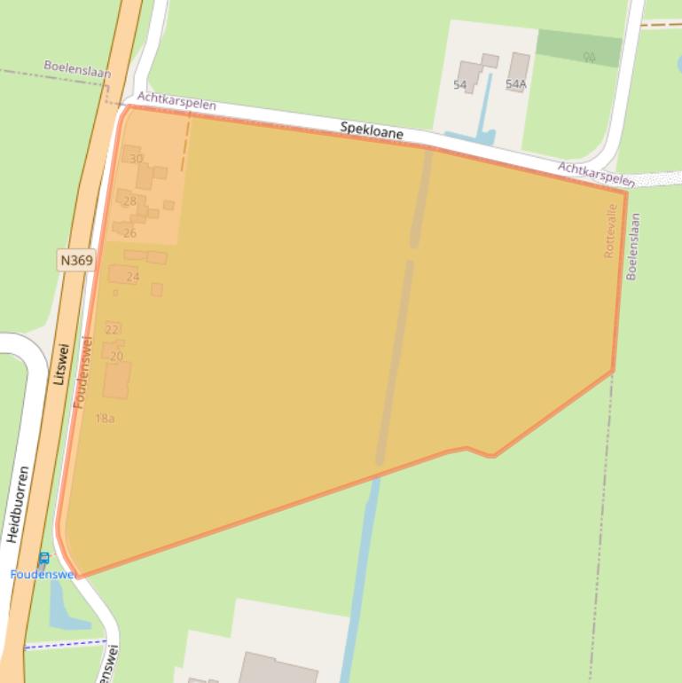 Kaart van postcodegebied 9221TN.