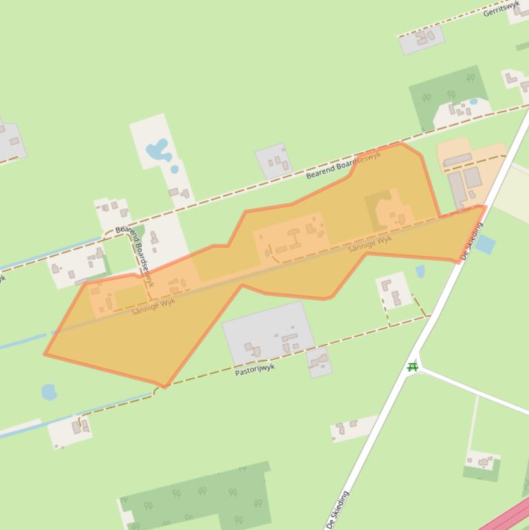 Kaart van postcodegebied 9222LE.