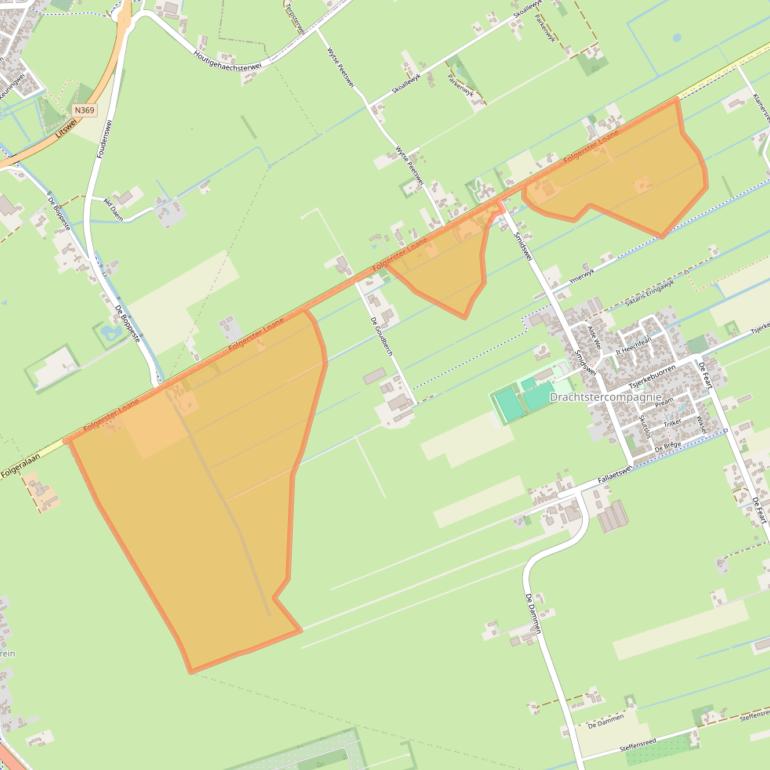 Kaart van postcodegebied 9222LJ.