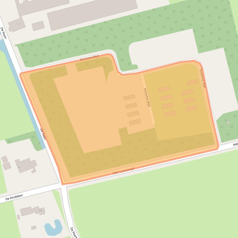 Kaart van postcodegebied 9222LN.