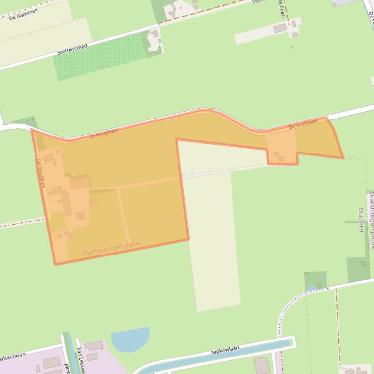 Kaart van postcodegebied 9222LS.