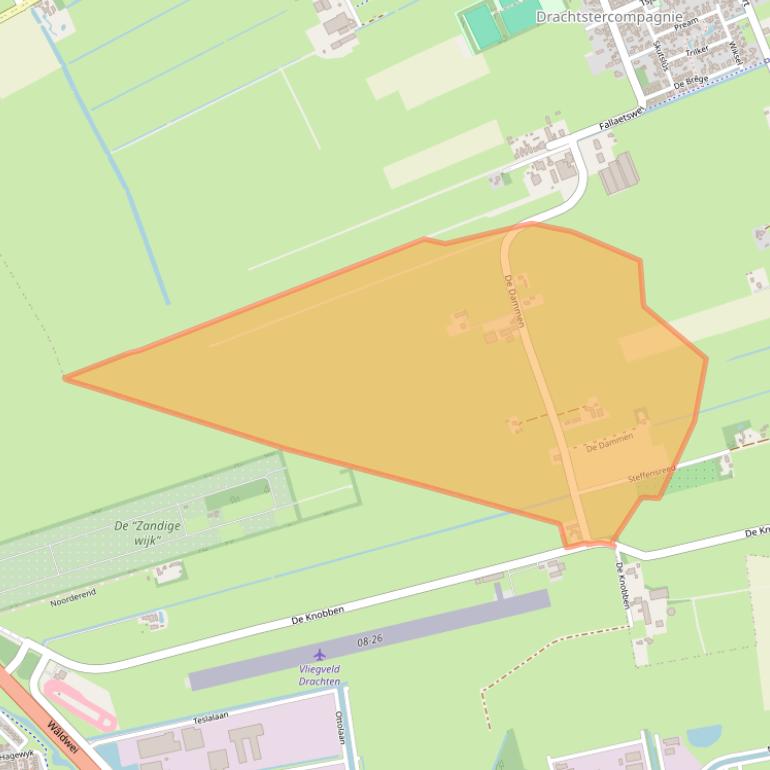 Kaart van postcodegebied 9222NN.