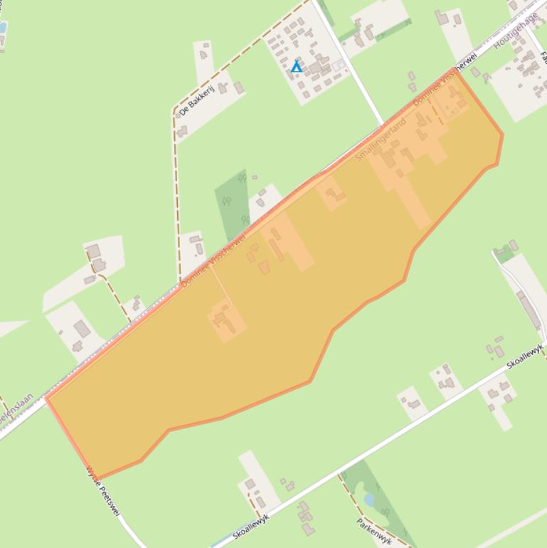 Kaart van postcodegebied 9223LL.