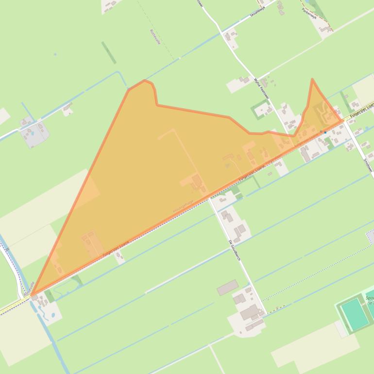 Kaart van postcodegebied 9223LM.