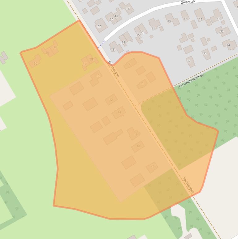 Kaart van postcodegebied 9223NH.