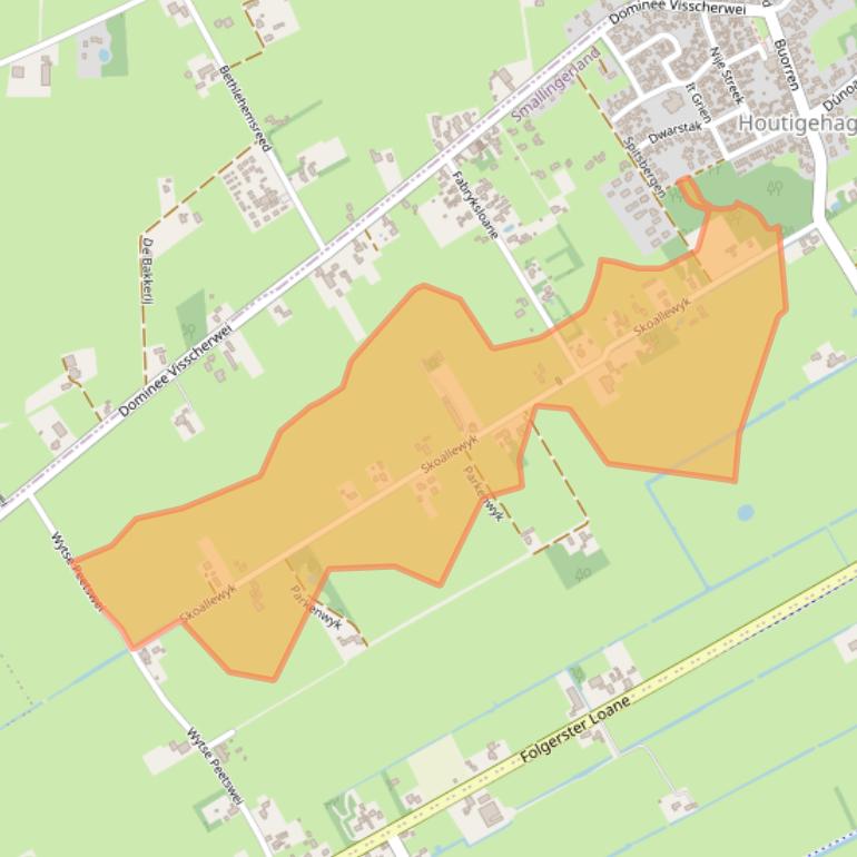 Kaart van postcodegebied 9223NK.