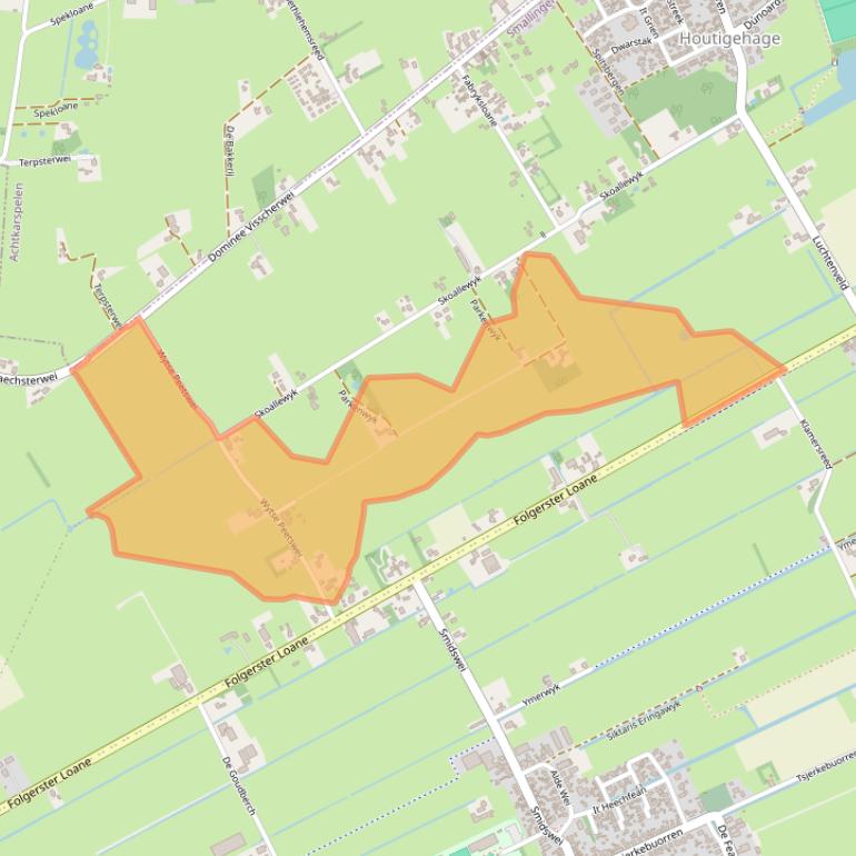 Kaart van postcodegebied 9223NL.