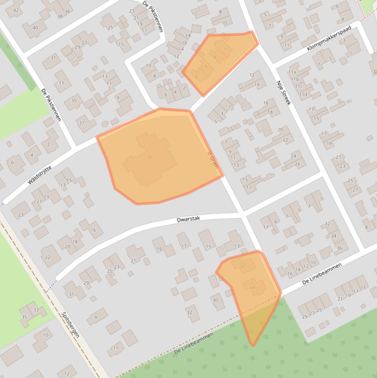 Kaart van postcodegebied 9223NM.