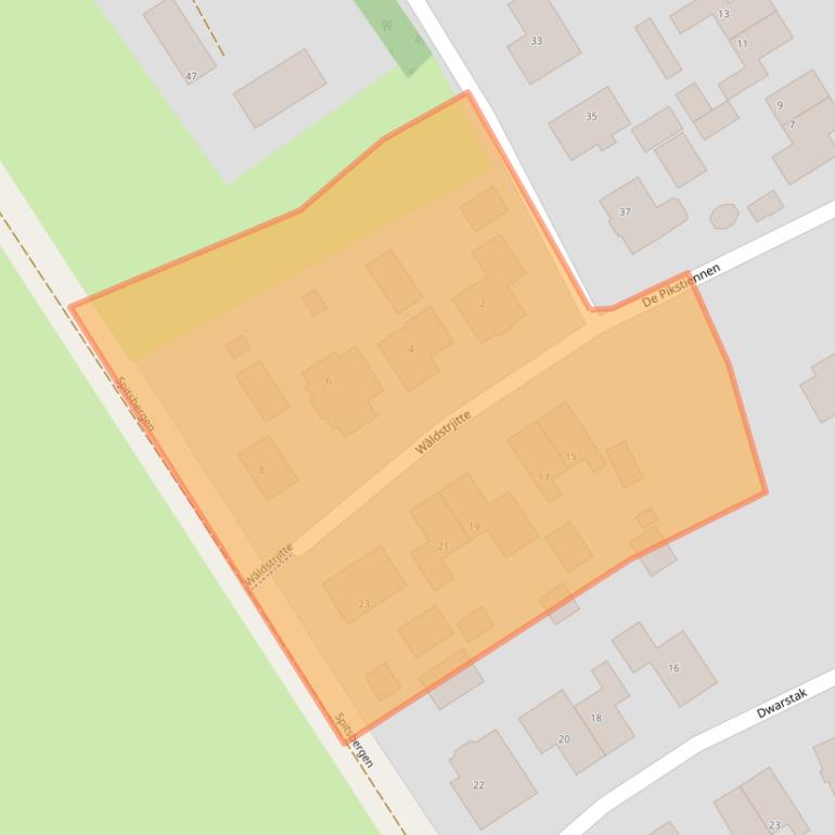 Kaart van postcodegebied 9223NP.