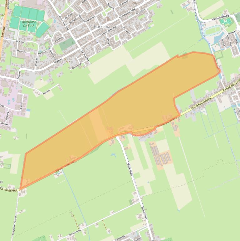 Kaart van postcodegebied 9231AD.