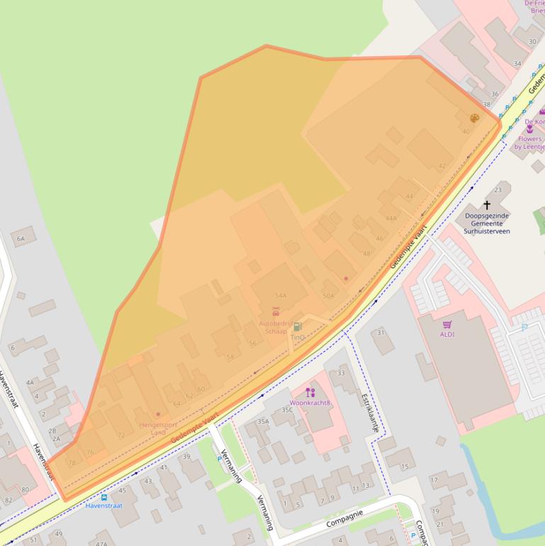 Kaart van postcodegebied 9231AW.