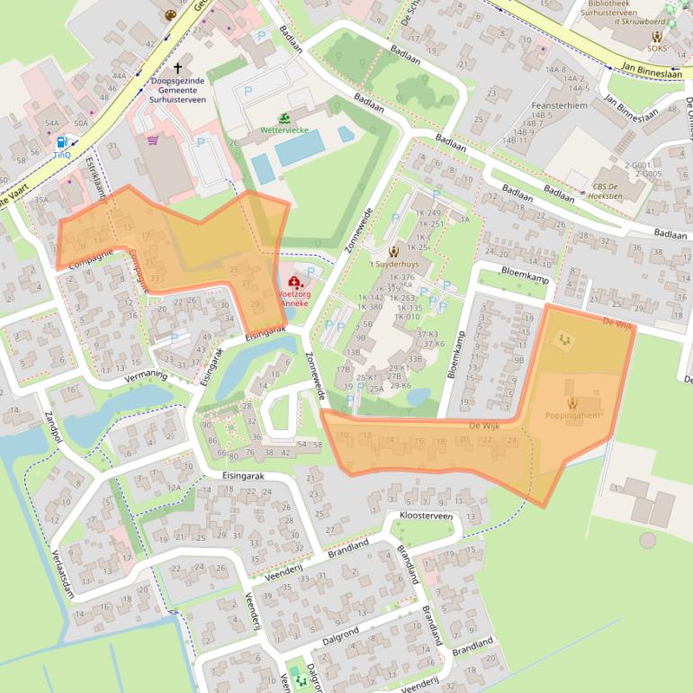 Kaart van postcodegebied 9231BG.