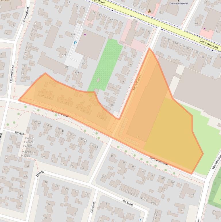 Kaart van postcodegebied 9231BT.