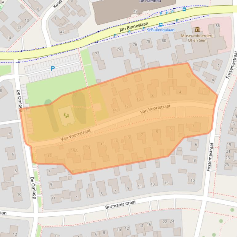 Kaart van postcodegebied 9231BZ.
