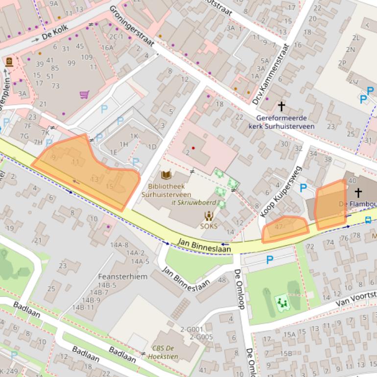 Kaart van postcodegebied 9231CA.