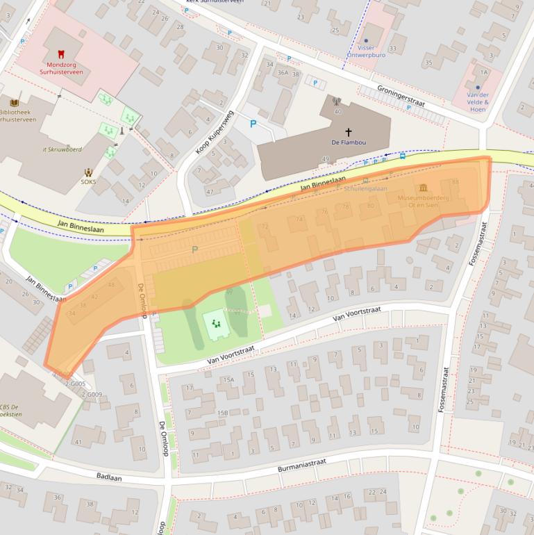 Kaart van postcodegebied 9231CC.
