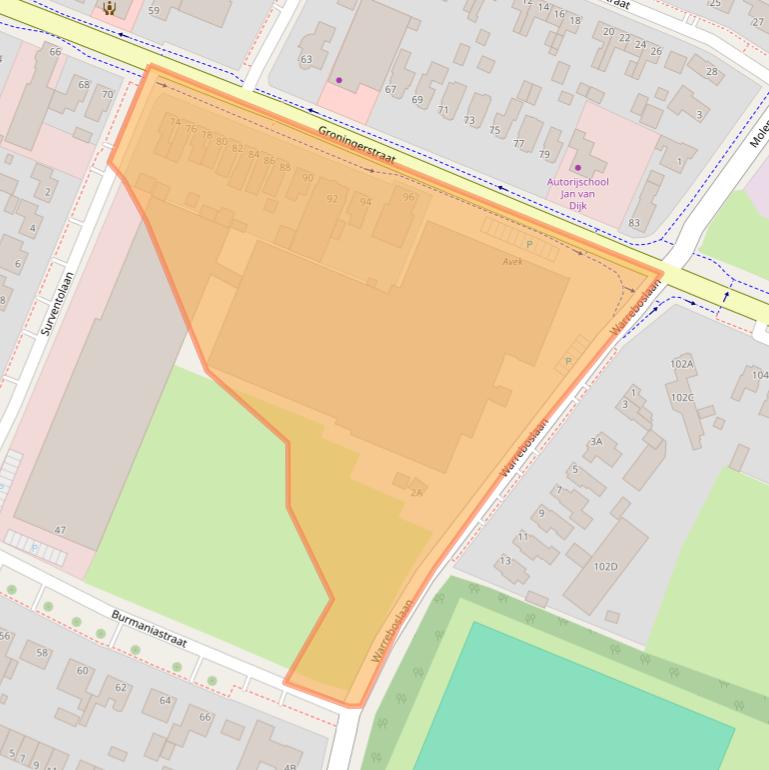 Kaart van postcodegebied 9231CP.