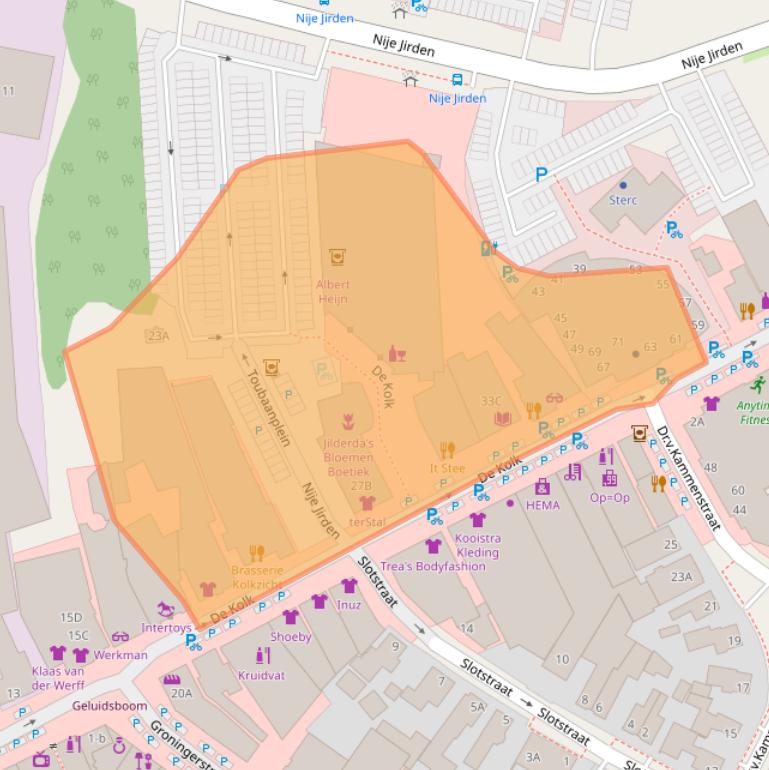 Kaart van postcodegebied 9231CV.
