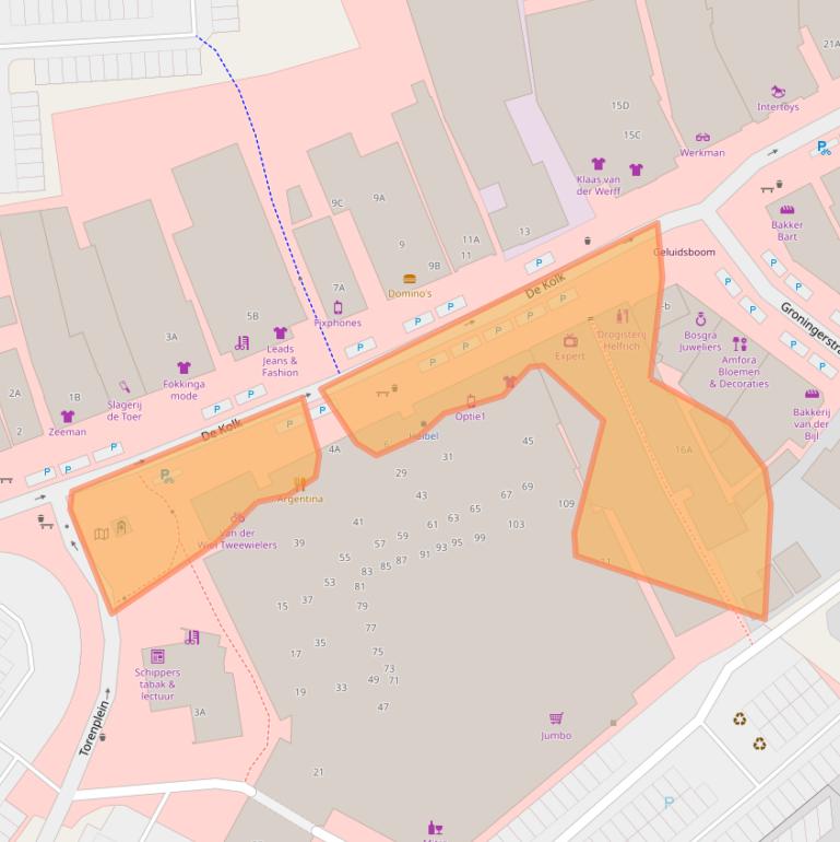 Kaart van postcodegebied 9231CW.