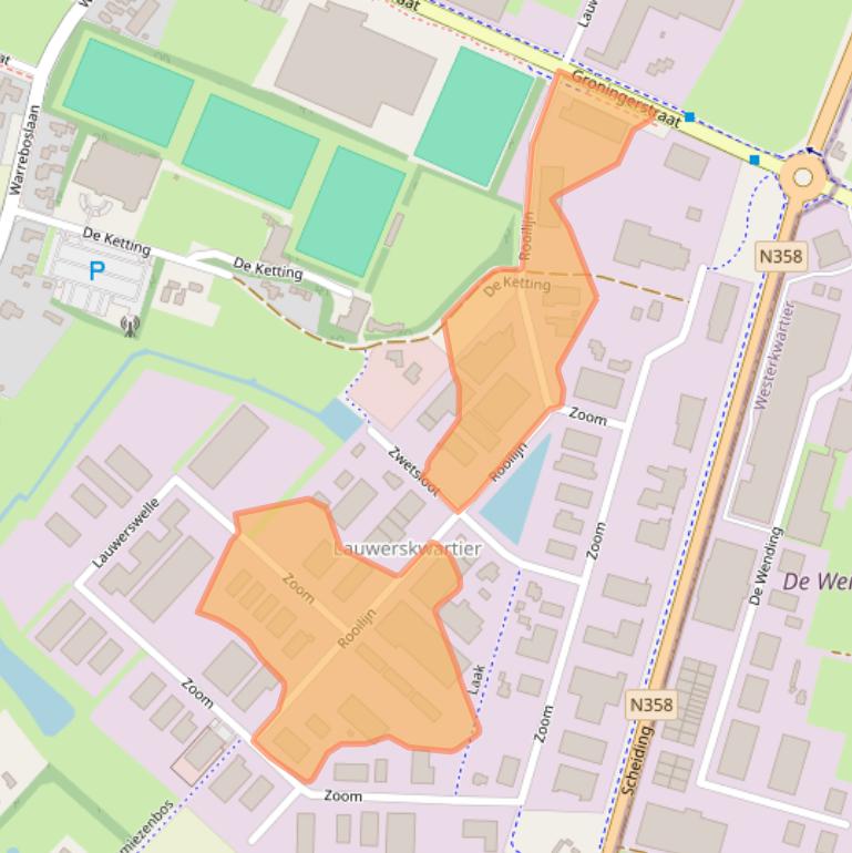 Kaart van postcodegebied 9231DZ.