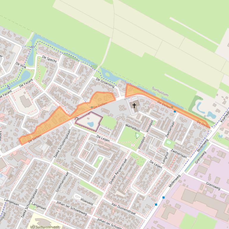 Kaart van postcodegebied 9231EA.