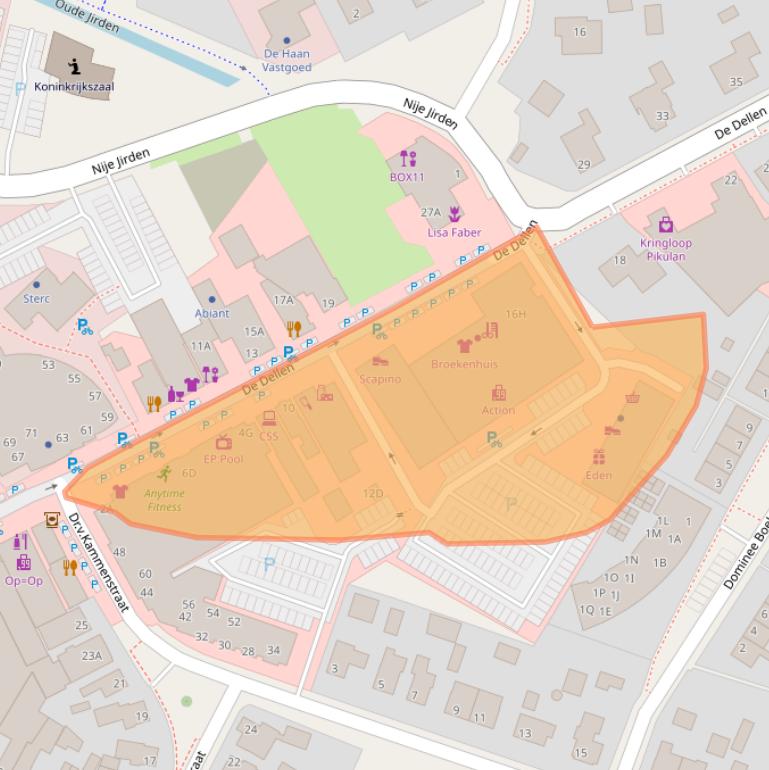 Kaart van postcodegebied 9231EB.