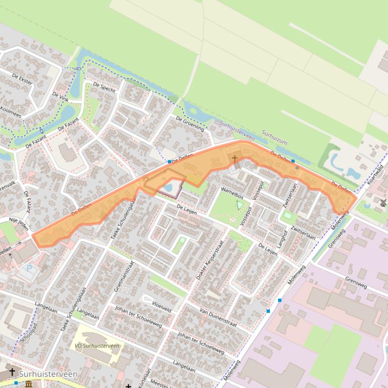 Kaart van postcodegebied 9231EC.