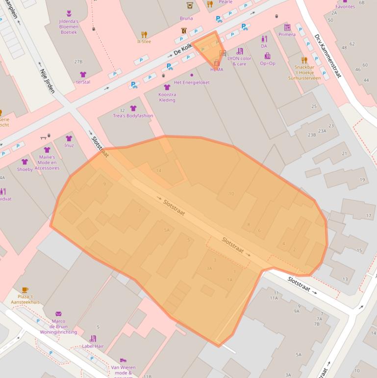 Kaart van postcodegebied 9231EE.