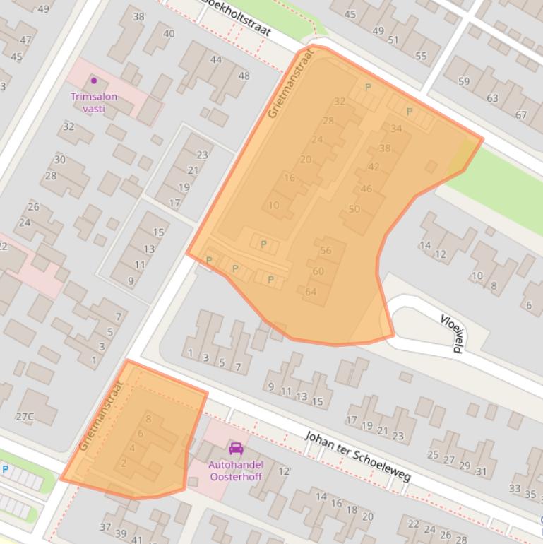 Kaart van postcodegebied 9231ET.