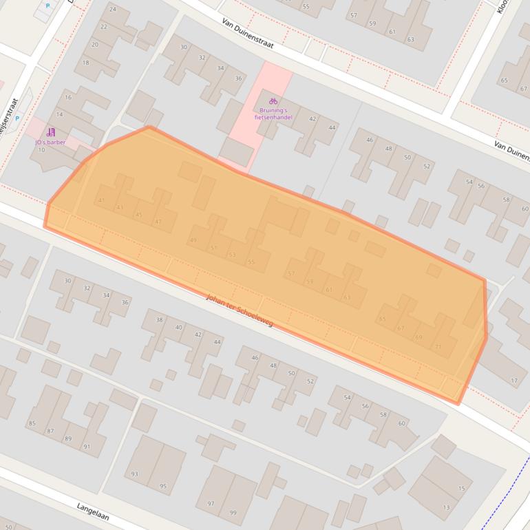 Kaart van postcodegebied 9231GC.