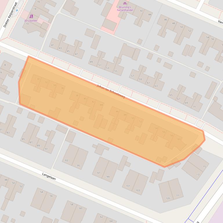 Kaart van postcodegebied 9231GE.