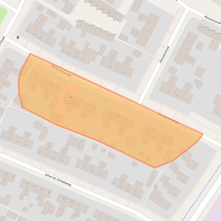 Kaart van postcodegebied 9231GK.