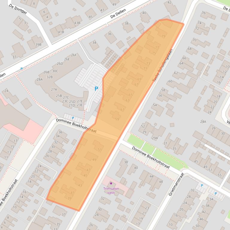 Kaart van postcodegebied 9231GT.