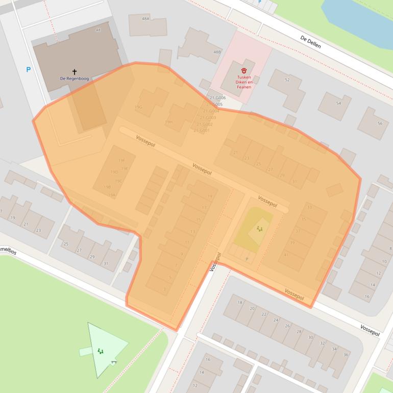 Kaart van postcodegebied 9231HG.