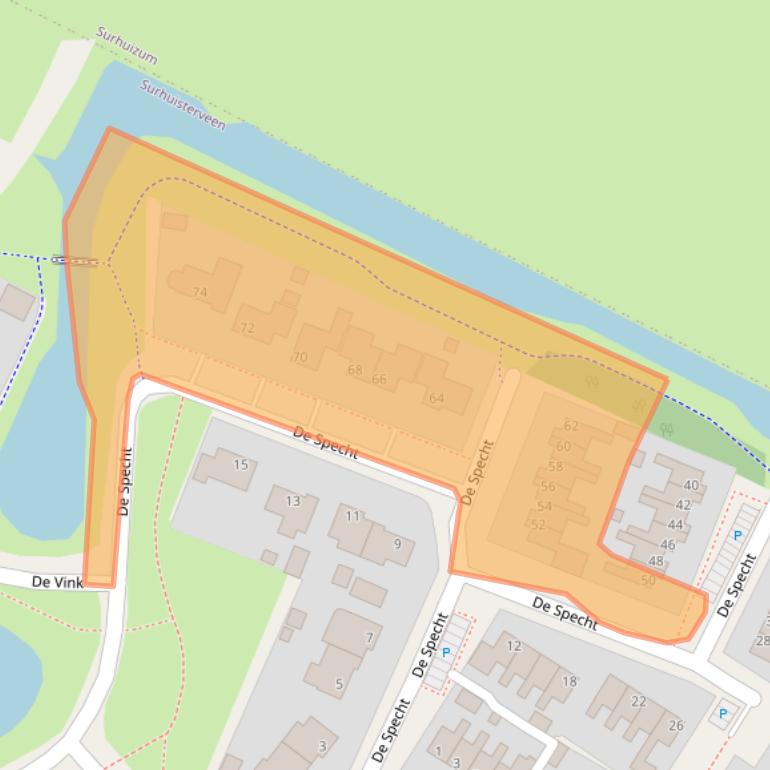 Kaart van postcodegebied 9231JE.