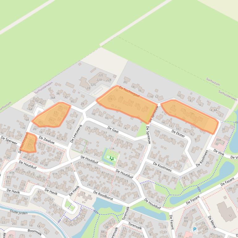 Kaart van postcodegebied 9231JP.