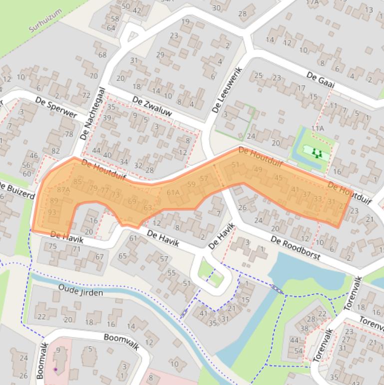 Kaart van postcodegebied 9231KC.