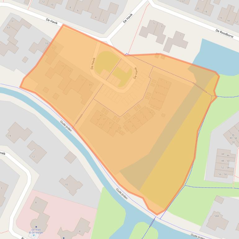 Kaart van postcodegebied 9231KH.