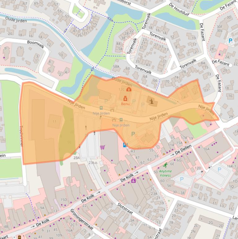 Kaart van postcodegebied 9231KT.