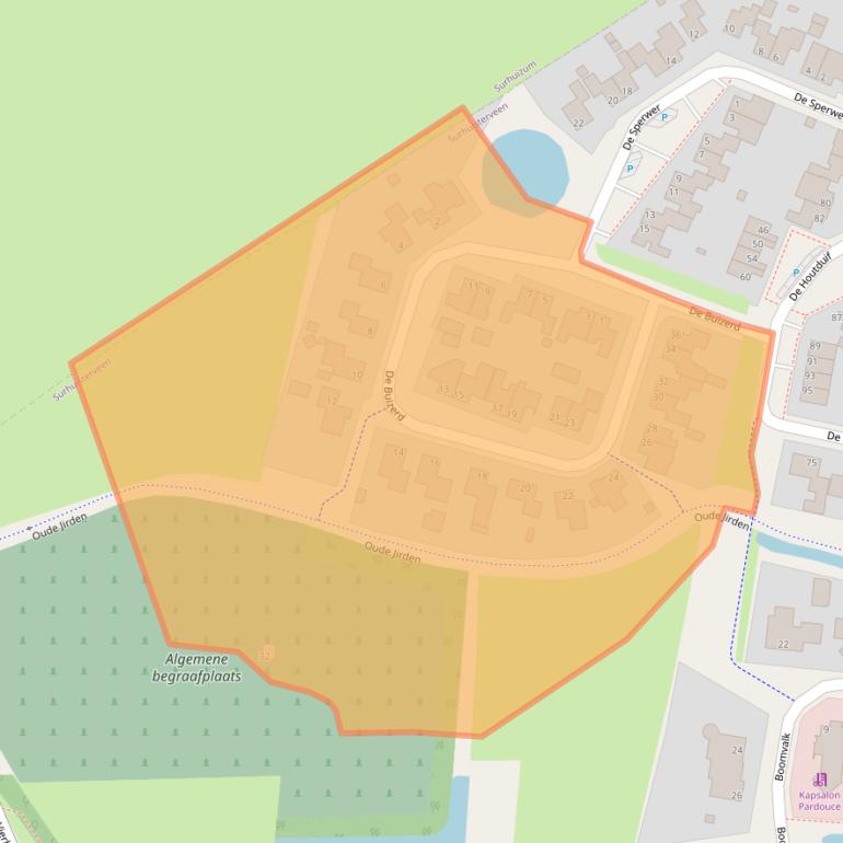 Kaart van postcodegebied 9231KV.