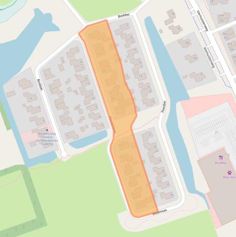 Kaart van postcodegebied 9231NC.