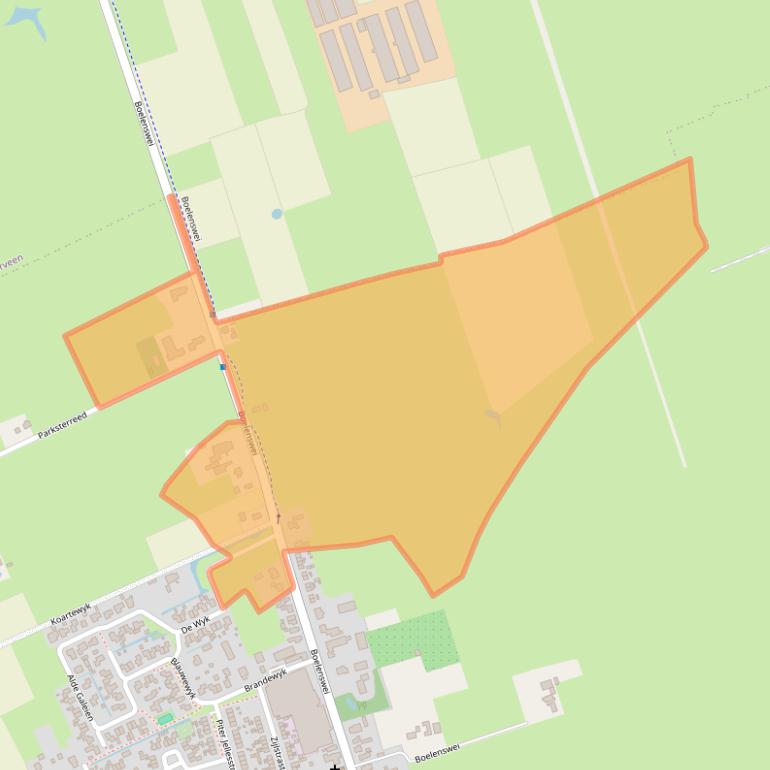 Kaart van postcodegebied 9233KB.